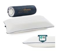 alkamto Memory Foam Pillow 70x45 cm - Ergonomic Neck Support Pillow - Oeko-Tex Certified - Breathable & Thermoregulating Cover - Hypoallergenic & Washable - Ideal for Back & Side Sleepers