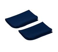 alkamto Pack of 2 Cushion Covers, 40 x 25 x 10 cm, for Neck Support Pillow, Travel Pillow, Cotton, Washable, Breathable, Ergonomically Soft, Cushion Covers (Navy Blue)