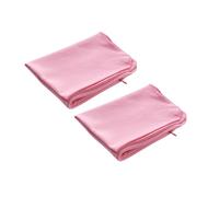 Alkamto Pack of 2 Cushion Covers, 40 x 25 x 10 cm, for Neck Support Pillow, Travel Pillow, Cotton, Washable, Breathable, Ergonomically Soft, Cushion Covers (Pink)