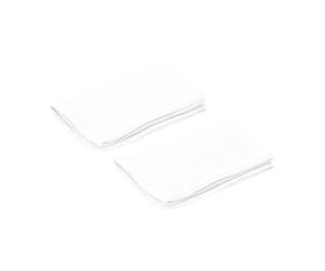 alkamto Pack of 2 Cushion Covers, 40 x 25 x 10 cm, for Neck Support Pillow, Travel Pillow, Cotton, Washable, Breathable, Ergonomically Soft, Cushion Covers (White)
