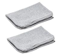 alkamto Pack of 2 Cushion Covers, 70 x 45 x 12 cm, for Neck Support Pillow, Travel Pillow, Cotton, Washable, Breathable, Ergonomically Soft, Cushion Covers (Grey)
