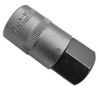 Alkan 24 mm 1/2 Inch Drive Hexagonal Socket 55 mm | Inner hexagonal socket spanner insert 24 mm, length 55 mm, 1/2 inch drive, Cr-V/S2 for screws and mounting