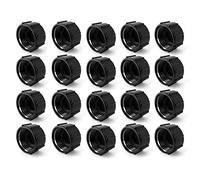 ALKARAMA 20 Pack Black Plastic Hose Caps, 3/4 Inch GHT, Garden Hose Female End Fitting Cap Set