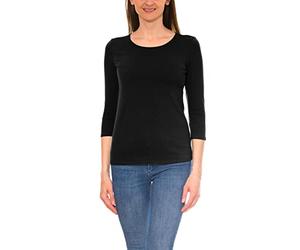 Alkato Women's 3/4 Sleeve Shirt with Round Neck