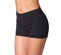 Alkato Womens' High Waist Sport Shorts Short Leggings, Black, 8