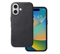 Alkaya. Protective Case Compatible with Magsafe, Mobile Phone Case, Vegan and Dirt-Resistant Leather, Black - Various Mobile Phone Models (iPhone 16)