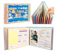 ALKB School Memory Book, Preschool to 12th Grade Keepsake Scrapbook | Memories Photo Album with Pocket to Record Childhood Milestones, First & Last Day Growth Moments
