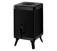 ALKEL Square Milk Tea Insulation Bucket, 304 Stainless Steel Catering Urn,Suitable for Storing Milk, Hot Red Wine, Hot Soup, Coffee And Juice at Family Gatherings,Black,6L