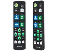 Alkia Universal Big Button TV Remote Control with Glow-in-the-Dark Keys for Elderly - Large Illuminated Buttons Remote for Seniors, Compatible with Samsung, LG, Panasonic, Sony, Sharp, TCL, JVC TVs