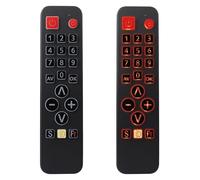 Alkia Universal Remote Control for Seniors - Big Illuminated Keys Remote Compatible with LG, Samsung, Sony, JVC, Toshiba, Sharp, Panasonic, Technika, Hitachi, Polaroid TVs - Simple and Basic Control