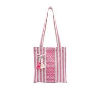 ALKIMIA INC Handmade Mexican Tote Bag - 100% Cotton Woven Shoulder Bag with Zipper Closure & Inner Pocket, Purse (14" x 14"), Pink