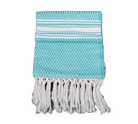 ALKIMIA INC Mexican Handmade Cotton Dotted Rebozo Shawl (Turquoise)