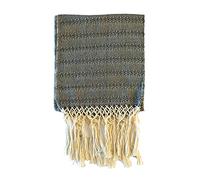 Mexican Handmade Cotton Rebozo Shawl, Black, Large