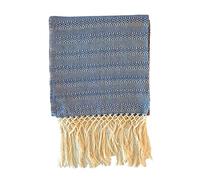 Alkimia Inc Mexican Handmade Cotton Rebozo Shawl, Blue, Large
