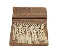 ALKIMIA INC Mexican Handmade Cotton Rebozo Shawl, Brown, Large
