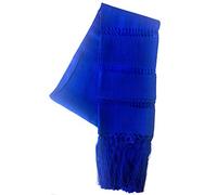 Alkimia Inc Mexican Handmade Fiesta Rebozo Shawl XLarge, Blue, Large