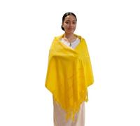 ALKIMIA INC Mexican Handmade Fiesta Rebozo Shawl (Yellow, Xlarge)