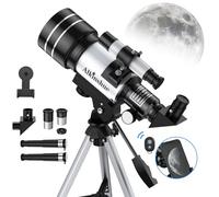 Alkinshue Telescope 70mm Aperture 300mm - RefractorTelescope for Astronomy Enthusiasts and Beginners,Mult-Coated High Powered Refracting Telescope with Tripod &Wireless Control & Carrying Bag