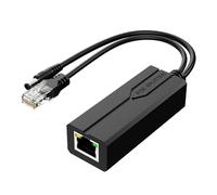 Alksubbm 48V Power Over Ethernet to DC12V Adapter Splitter 10/100 / 1000Mbps Gigabit Quick Deployment Solution for Various Equipment Converters