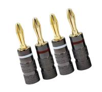 Alksubbm 4mm Banana Socket Connector Gold Plated with Screw Binding Post Loudspeaker for Home Electronics Laboratory Quick Install Loudspeaker Wire Plugs
