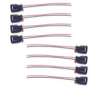 Alksubbm 8 Pcs Replacement Connector Set Harness Plug Female Port | Eight Piece Set for Service Repair, Injector Connector Male Plug Female Socket for Wiring Conversion