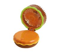 Alksubbm Battery Power Hamburger Shaped Table Handheld Fan Single Speed for Bedside Offices or Outdoor Activity Battery Propelled Small Fan