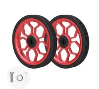 Alksubbm Bike Easy with Aluminum Alloy Construction, Red | Grooved Outer Surfaces, Aluminum Alloy Construction, Paired Wheel Set, or Transporting a Bike After Folding