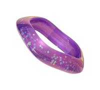 Alksubbm Bright Oversized Resin Bangle with Distinctive Irregular Shape for Fashionable Women Jewelry Accessory Irregular Large Bright