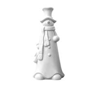 Alksubbm Christmas Decorations Snowman Figurine Decor White 3D Printed | Freestanding Christmas Shelf Display with Smiling Hat Scarf Character for Winter Home Styling