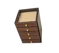 Alksubbm Desktop Accessory Organizer Box with Clear View Drawers, A02 | Jewelry Storage Display Case for Vanity Countertops Home