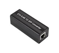 Alksubbm Gigabit SFP RJ45 Media Converter Module, Without PoE | 10/100/1000Mbps Fiber Ethernet Adapter, Type-C Powered Aluminum Housing