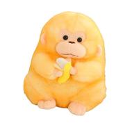 Alksubbm Lovely Golden Monkey Stuffed Animals Sweet Soothing Doll Soft Comfortable Golden Early Education Toddler Toy Washable