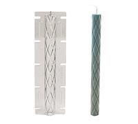 Alksubbm Molds for Two-pieces Christmas Candles Mold Made Relief Molds Craft for Making