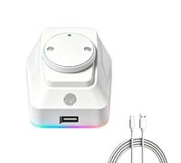 Alksubbm Power Base with Angled Stand, White | Front USB Connection, Desk Organizer Dock for G502X GProX Superlight2 G903 DeathAdder V2 Desk Storage and Charging