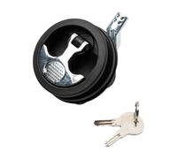 Alksubbm Recessed T-Handle Deck Latch with Rear Fastening Arm Control | Zinc-Alloy Handle and Reinforced-Nylon Body, Pull-Up and Turn Control, for Freshwater Boat Compartment Door Access