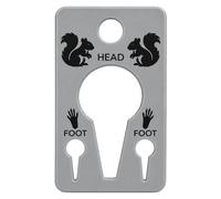 Alksubbm Rope-Mounted Squirrel Skinning Aid with a Flat, Gray | Single-Piece Processing Plate, Low-Profile Compact Form, Streamlined Storage Alongside Field-Processing Gear
