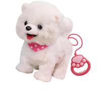 Alksubbm Safe and Soft Childrens Electric Toy Dog That Walks Barks and Mimics Speech Plush Licking Motion Soft Plush