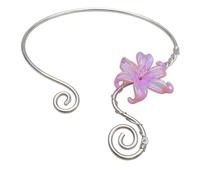 Alksubbm Trendy Adjustable Chain Necklace | Modern Floral Adornment with Flexible Length, Helical Clasp, Comfortable Fit for All Neck Sizes