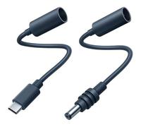 Alksubbm Universals Power Conversion Cable Female to DC5521 / Type C/Connector for Multiple Devices PVC Direct Current Power Adapter Cable