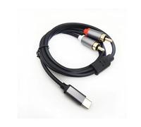 Alksubbm Universals Type C to 2RCA Auditory Cable Supporting Multiple Devices Premium Sound in Various Setting Type C AV Cable