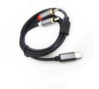 Alksubbm Universals Type C to 2RCA Auditory Cable Supporting Multiple Devices Premium Sound in Various Setting Type C AV Cable