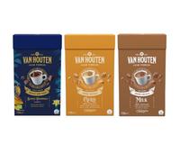 All 3 Flavours Of Van Houten Ground Hot Chocolates For Hot/Cold Drinks 750g X 3 - Makes 22 Servings Each - Halal & Kosher Certified,Non-GMO