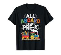 All Aboard for Pre-K Train Back to School First Day Boys Fun T-Shirt