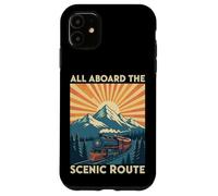 All Aboard the Scenic Route Train Retro Railroad Case for iPhone 11