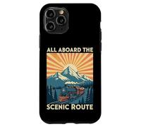 All Aboard the Scenic Route Train Retro Railroad Case for iPhone 11 Pro