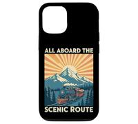 All Aboard the Scenic Route Train Retro Railroad Case for iPhone 12/12 Pro