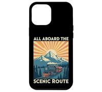 All Aboard the Scenic Route Train Retro Railroad Case for iPhone 12 Pro Max