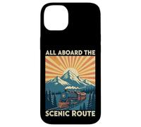 All Aboard the Scenic Route Train Retro Railroad Case for iPhone 14 Plus