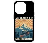 All Aboard the Scenic Route Train Retro Railroad Case for iPhone 14 Pro