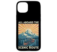 All Aboard the Scenic Route Train Retro Railroad Case for iPhone 15 Plus
